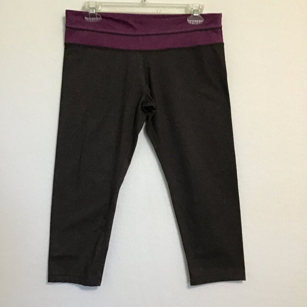 Lululemon Groove Crop Static Charcoal/Potion Purple Size 10